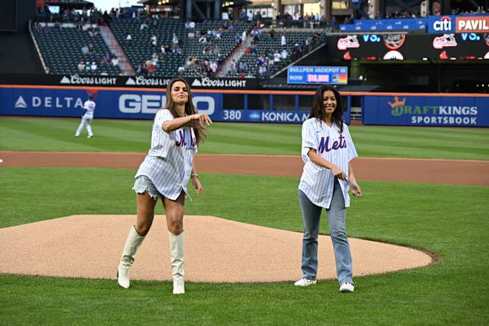Brooks Nader and Cindy Kimberly throw opening pitches.